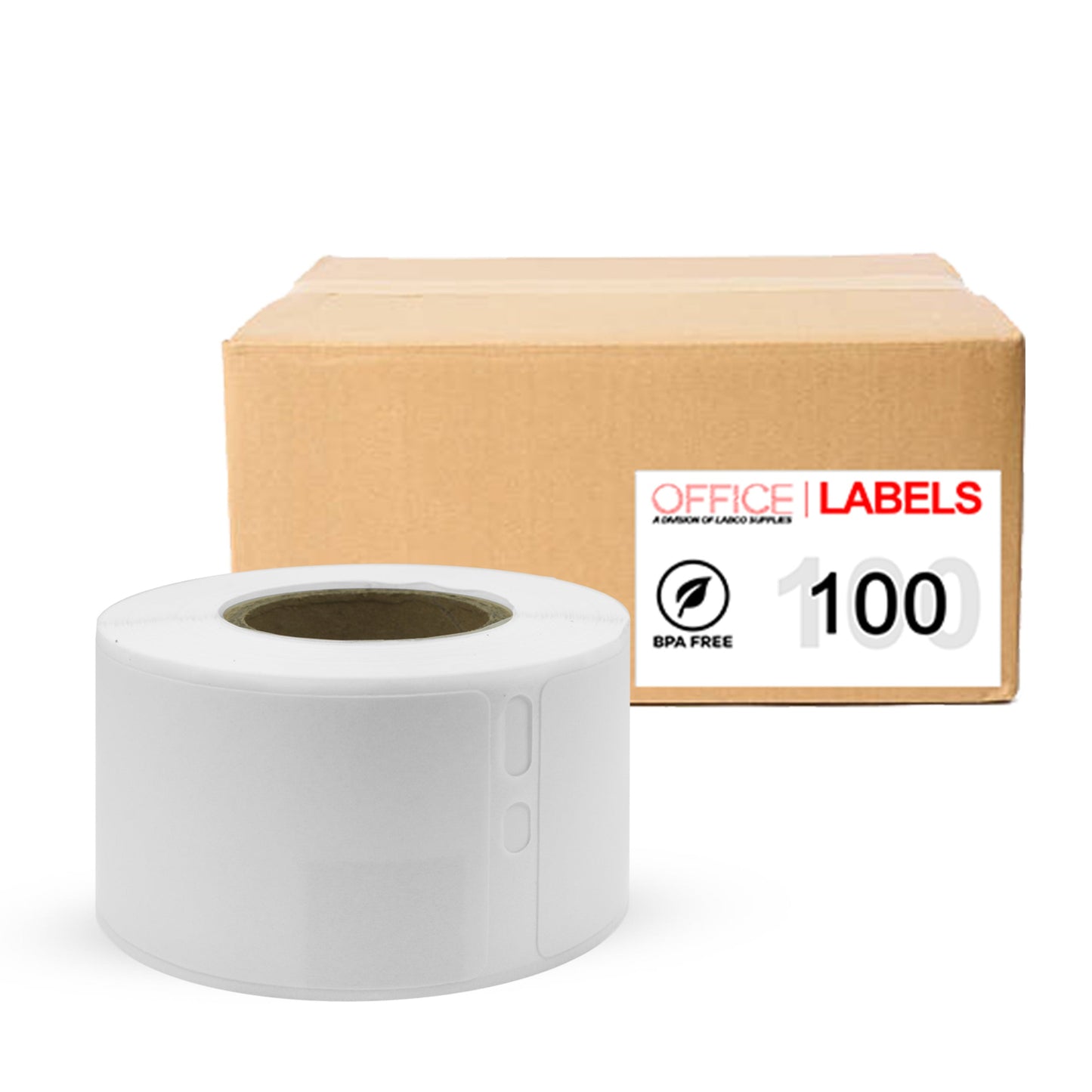 100 Rolls of SLP-2RL Compatible Labels for SEIKO 1-1/8" X 3-1/2" (28mm x 89mm)