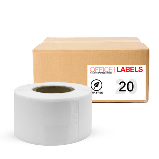 20 Rolls of 30251 Removable Compatible Labels for DYMO 1-1/8" X 3-1/2" (28mm x 89mm)