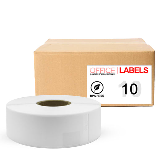 10 Rolls of 30252 Compatible Labels for DYMO 1-1/8" X 3-1/2" (28mm x 89mm)