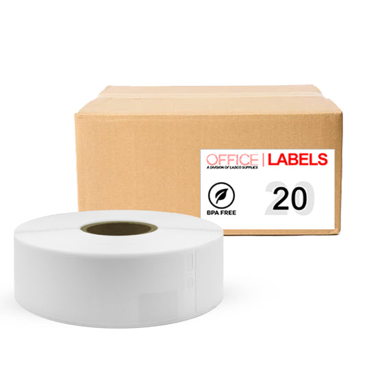 20 Rolls of 30252 Compatible Labels for DYMO 1-1/8" X 3-1/2" (28mm x 89mm)