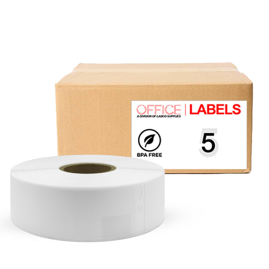 5 Rolls of 30252 Compatible Labels for DYMO 1-1/8" X 3-1/2" (28mm x 89mm)