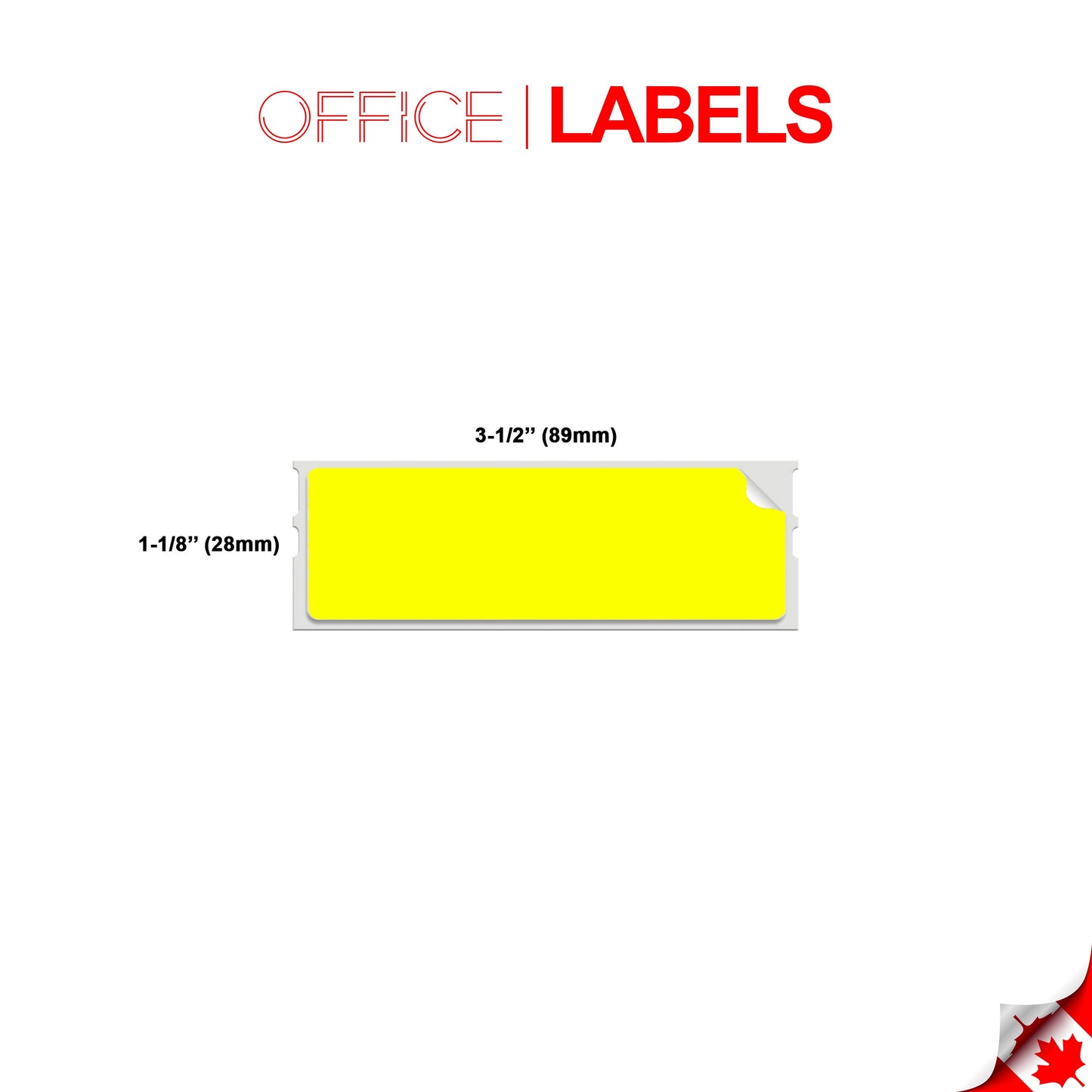 100 Rolls of 30252 Yellow Compatible Labels for DYMO 1-1/8" X 3-1/2" (28mm x 89mm)