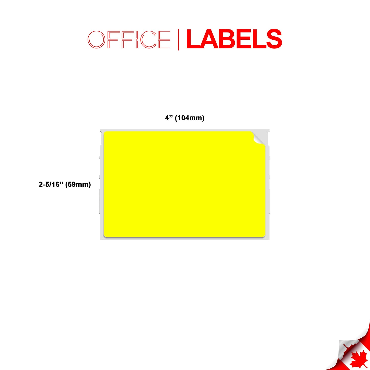 5 Rolls of 30256 Removable Yellow Compatible Large Shipping Labels for DYMO 2-5/16" x 4" (59mm x 104mm)