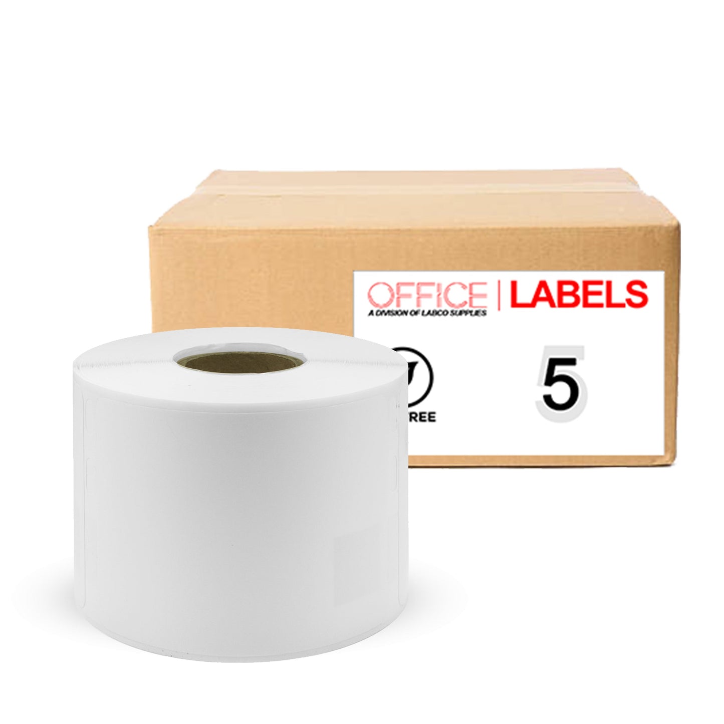 5 Rolls of 30258 Compatible Labels for DYMO 2-1/8" x 2-3/4" (54mm X 70mm)