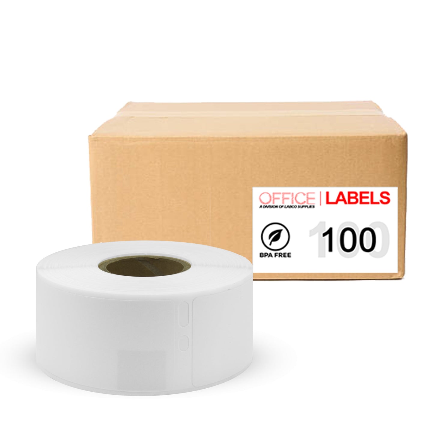 100 Rolls of SLP-2RLH Compatible Labels for SEIKO 1-1/8" X 3-1/2" (28mm x 89mm)