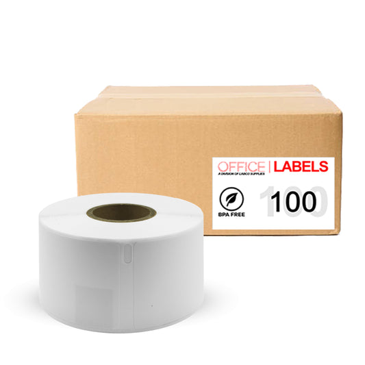 100 Rolls of SLP-2RLE Compatible Labels for SEIKO 1-4/10" X 3-1/2" (36mm x 89mm)