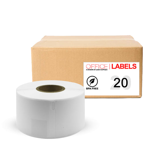 20 Rolls of SLP-2RLE Compatible Labels for SEIKO 1-4/10" X 3-1/2" (36mm x 89mm)