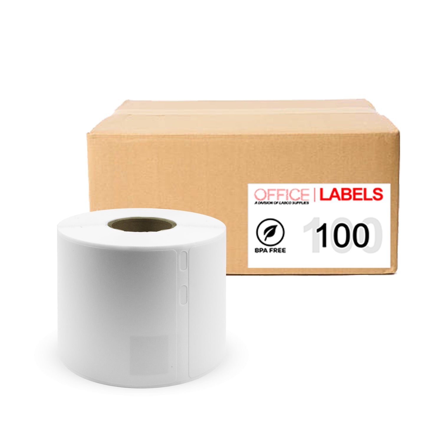 100 Rolls of 30323 Compatible Labels for DYMO 2-1/8" X 4" (54mm x 102mm)