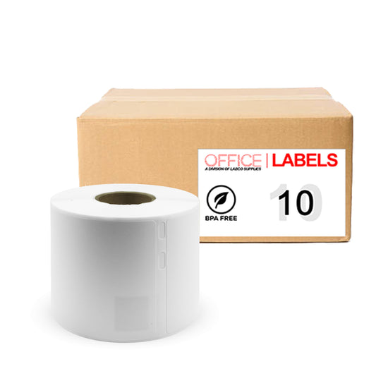 10 Rolls of SLP-SRL Compatible Labels for SEIKO 2-1/8" X 4" (54mm x 102mm)