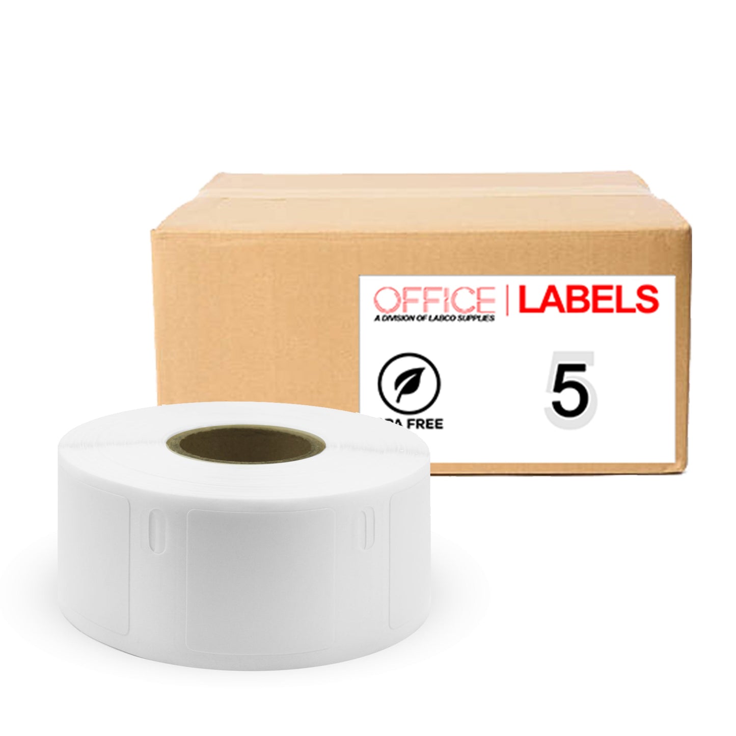 5 Rolls of 30332 Compatible Labels for DYMO 1" x 1" (25mm x 25mm)