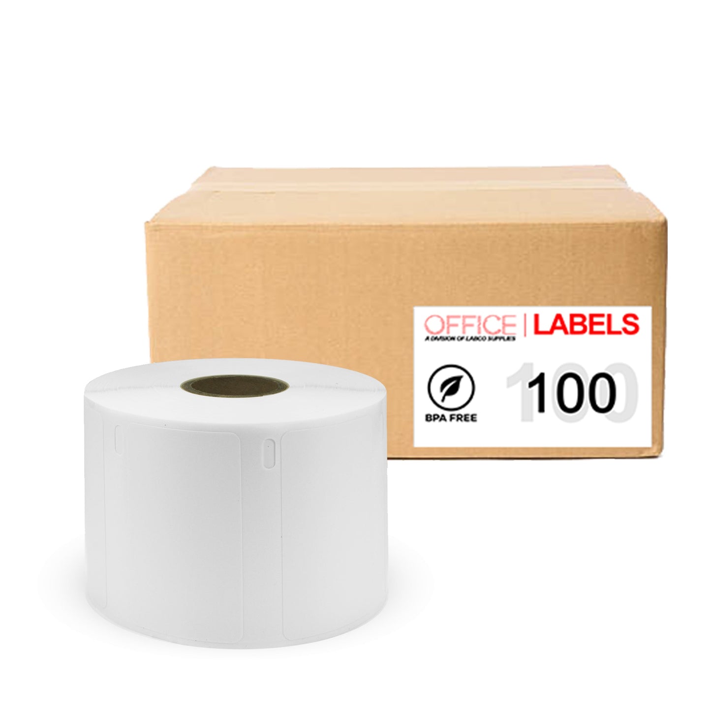 100 Rolls of 30334 Compatible Labels for DYMO 1-1/4" X 2-1/4" (32mm x 57mm)