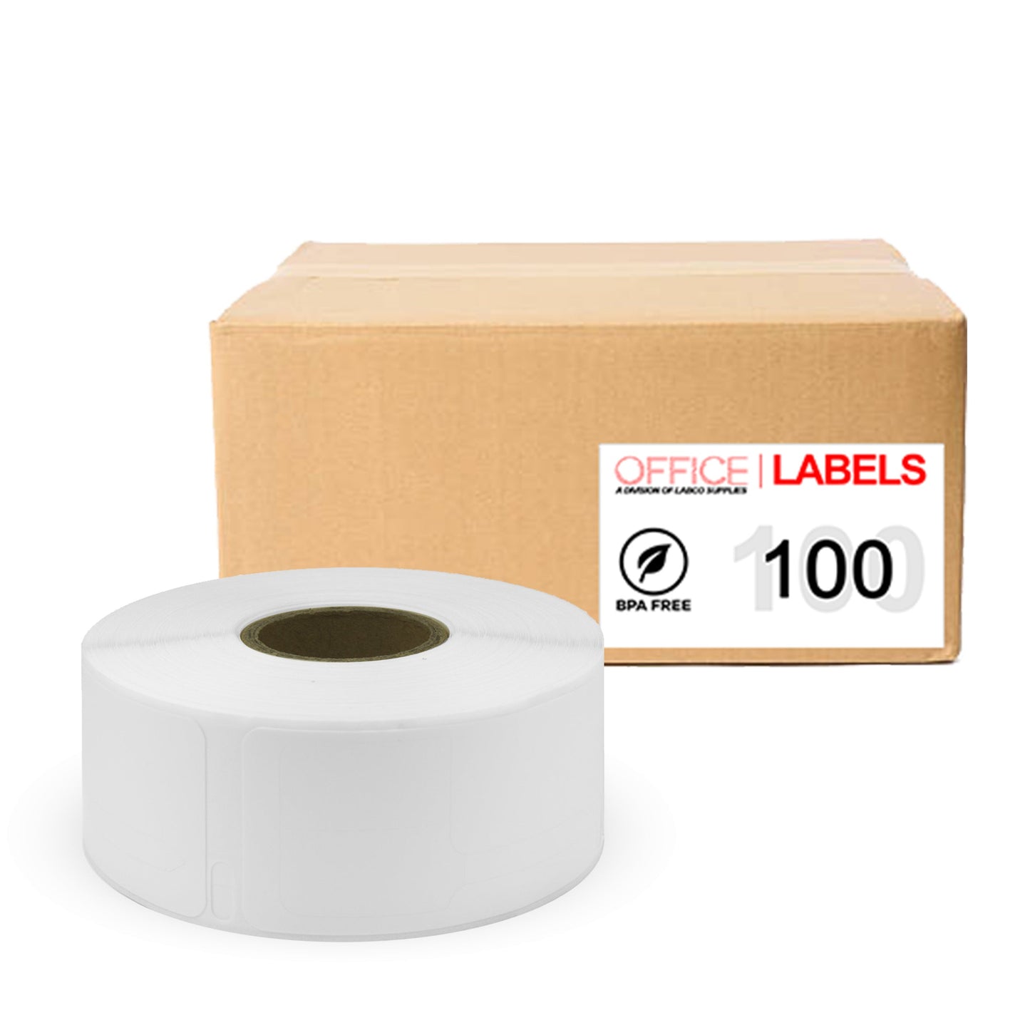 100 Rolls of 30373 Compatible Labels for DYMO 7/8" x 15/16" (22mm X 24mm)