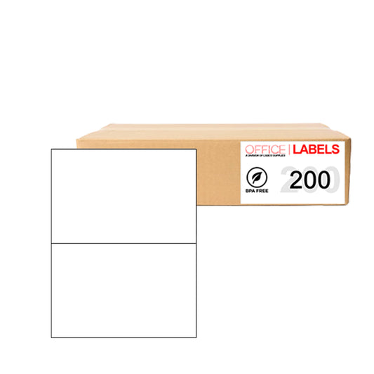 200 Sheets of Labels 5-1/2" x 8-1/2" 2up 200 Labels 5126