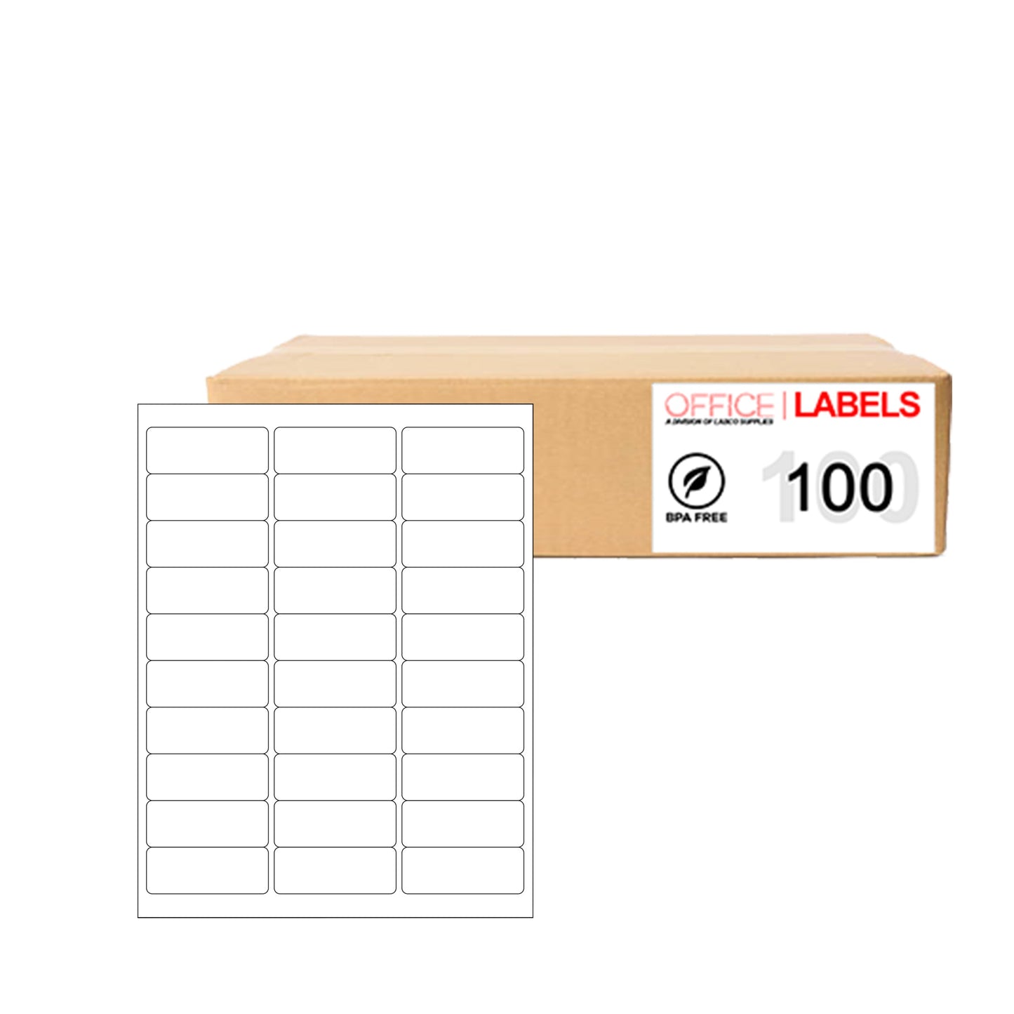 100 Sheets of Labels 1" x 2-5/8" 30up 3000 Labels 5160 FBA