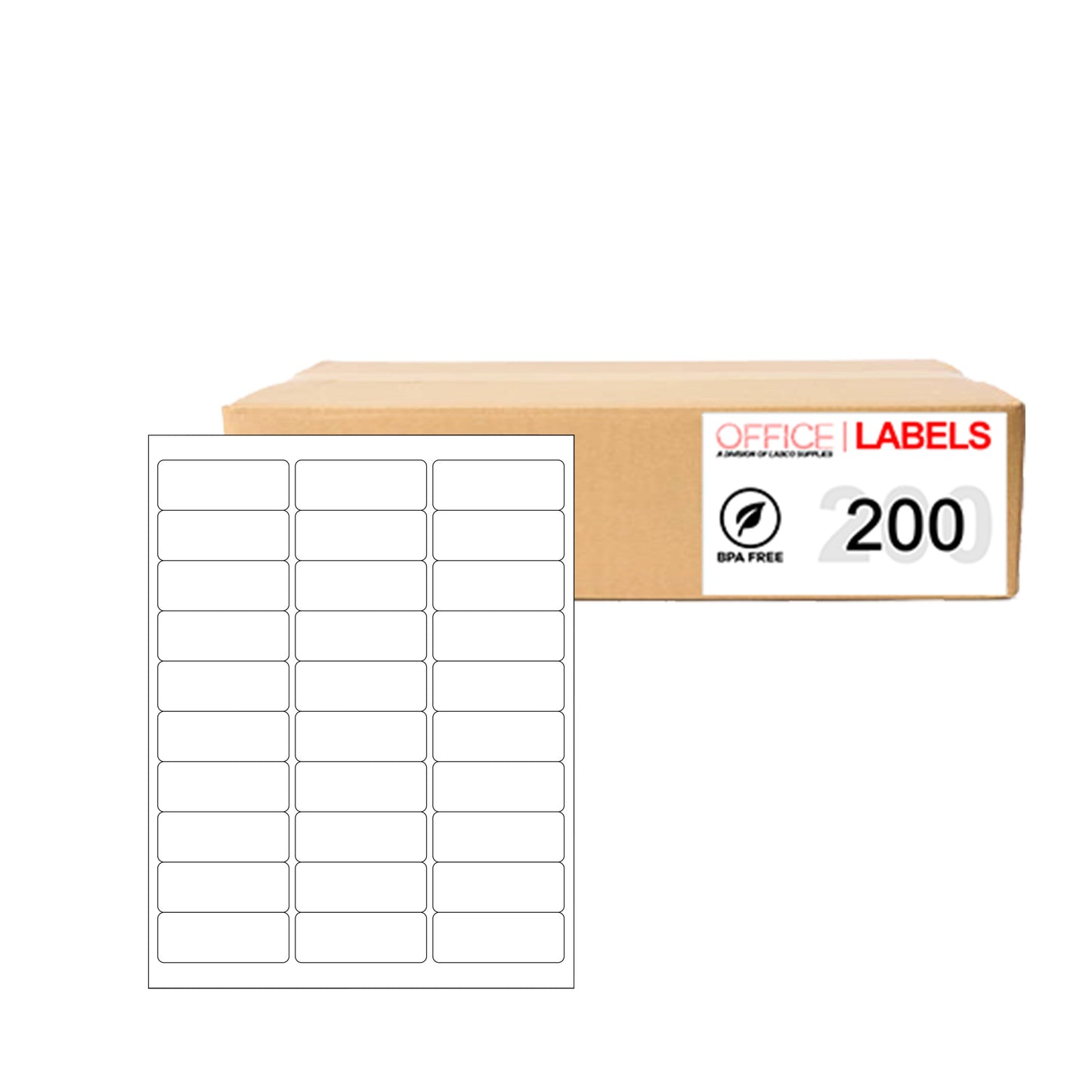 200 Sheets of Labels 1" x 2-5/8" 30up 3000 Labels 5160 FBA