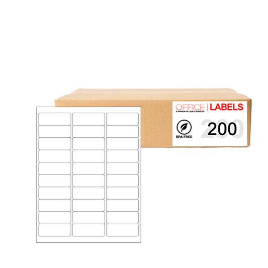 200 Sheets of Labels 1" x 2-5/8" 30up 3000 Labels 5160 FBA