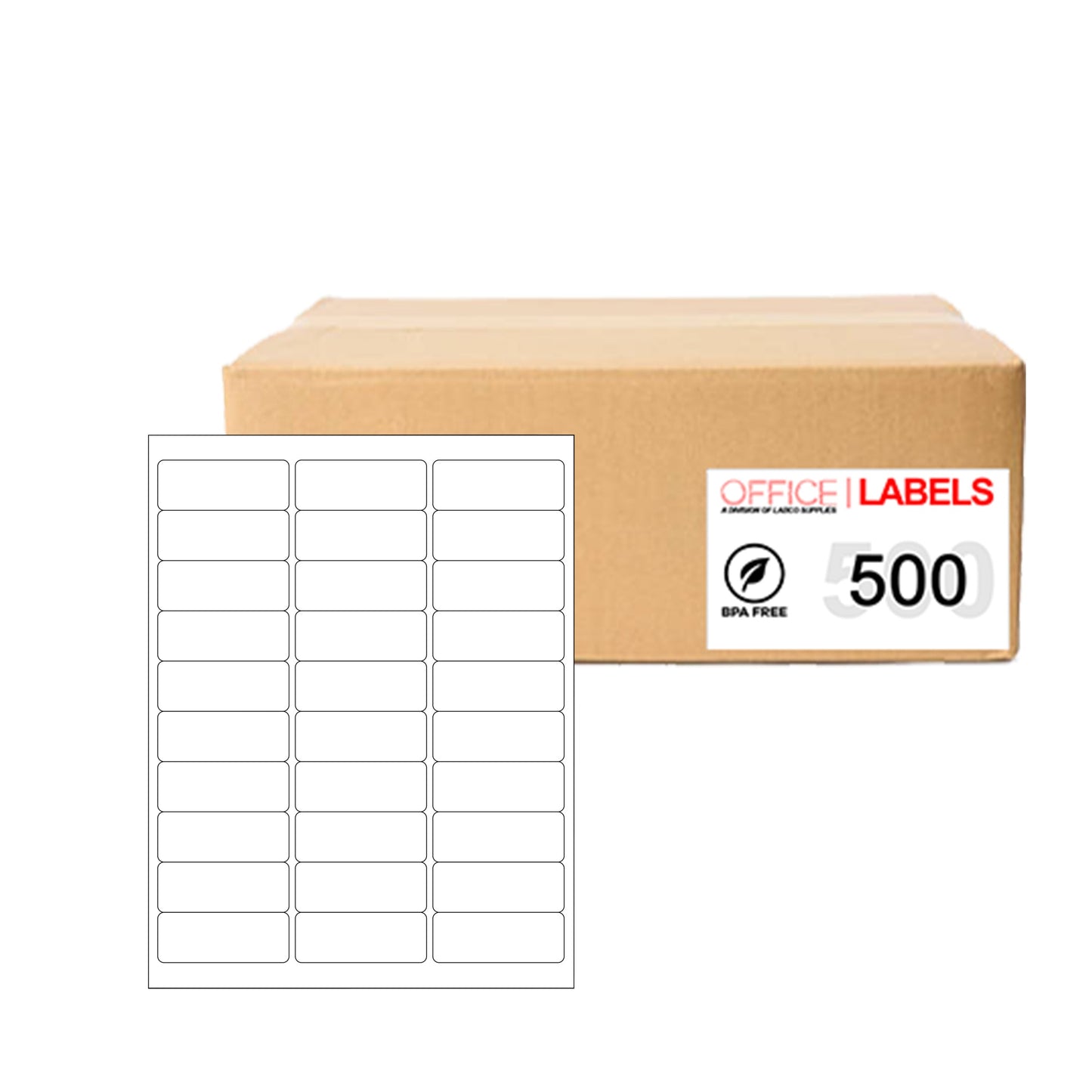 500 Sheets of Labels 1" x 2-5/8" 30up 3000 Labels 5160 FBA