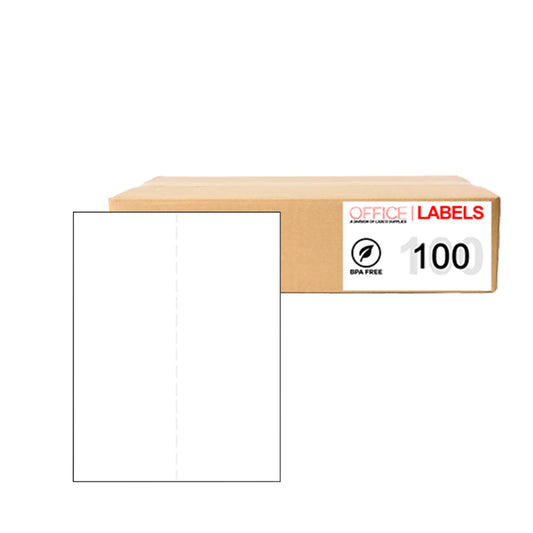 100 Sheets of Labels 8-1/2" x 11" 1up 100 Labels 5165