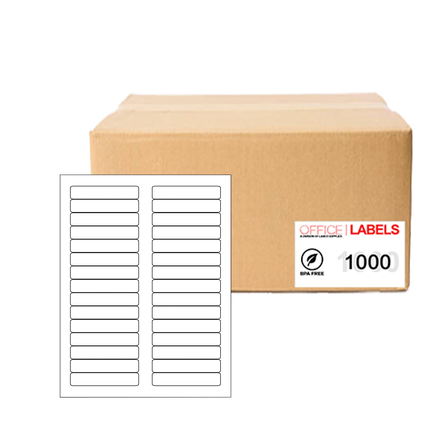 1000 Sheets of Labels 2/3" x 3-7/16" 30up 3000 Labels 5366