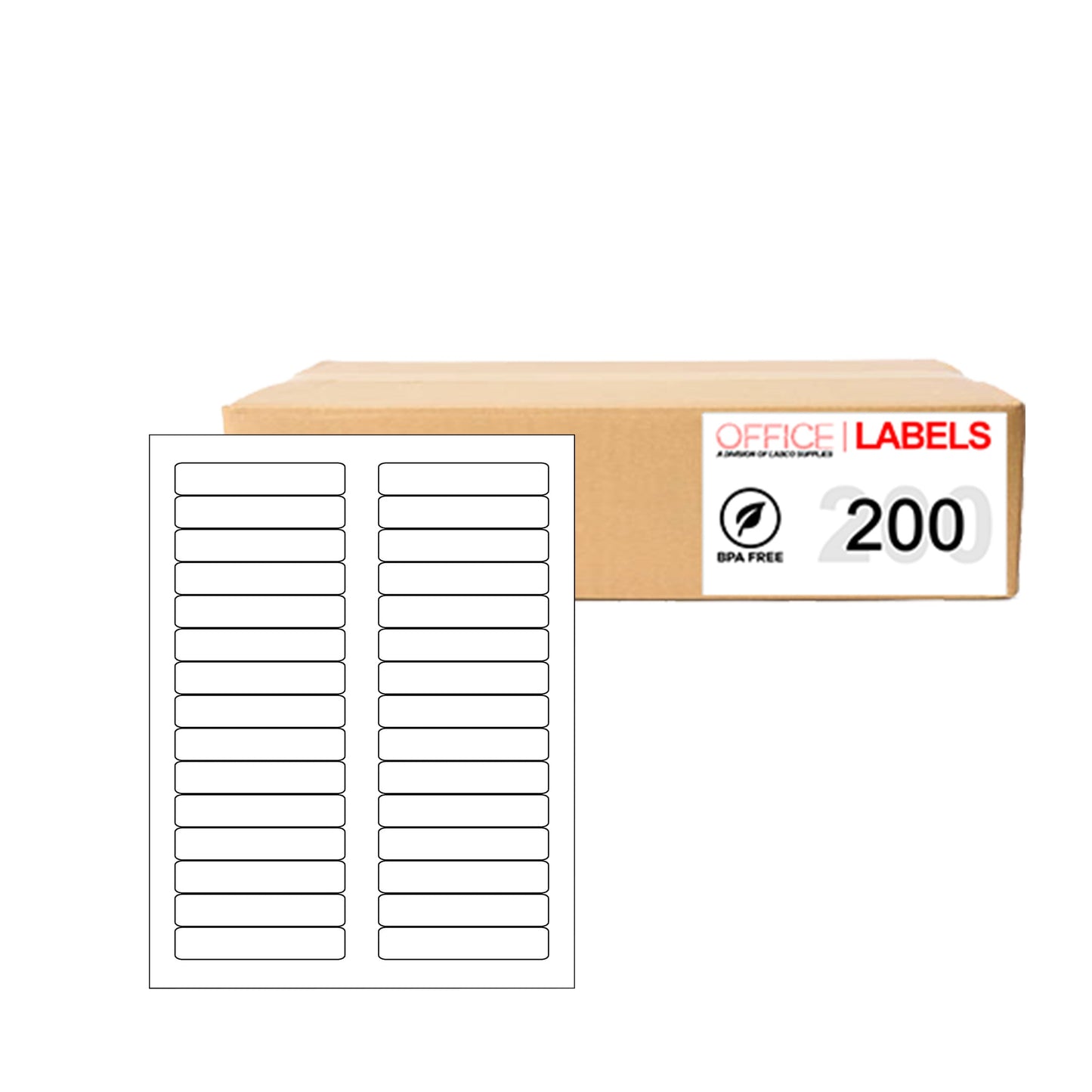 200 Sheets of Labels 2/3" x 3-7/16" 30up 3000 Labels 5366