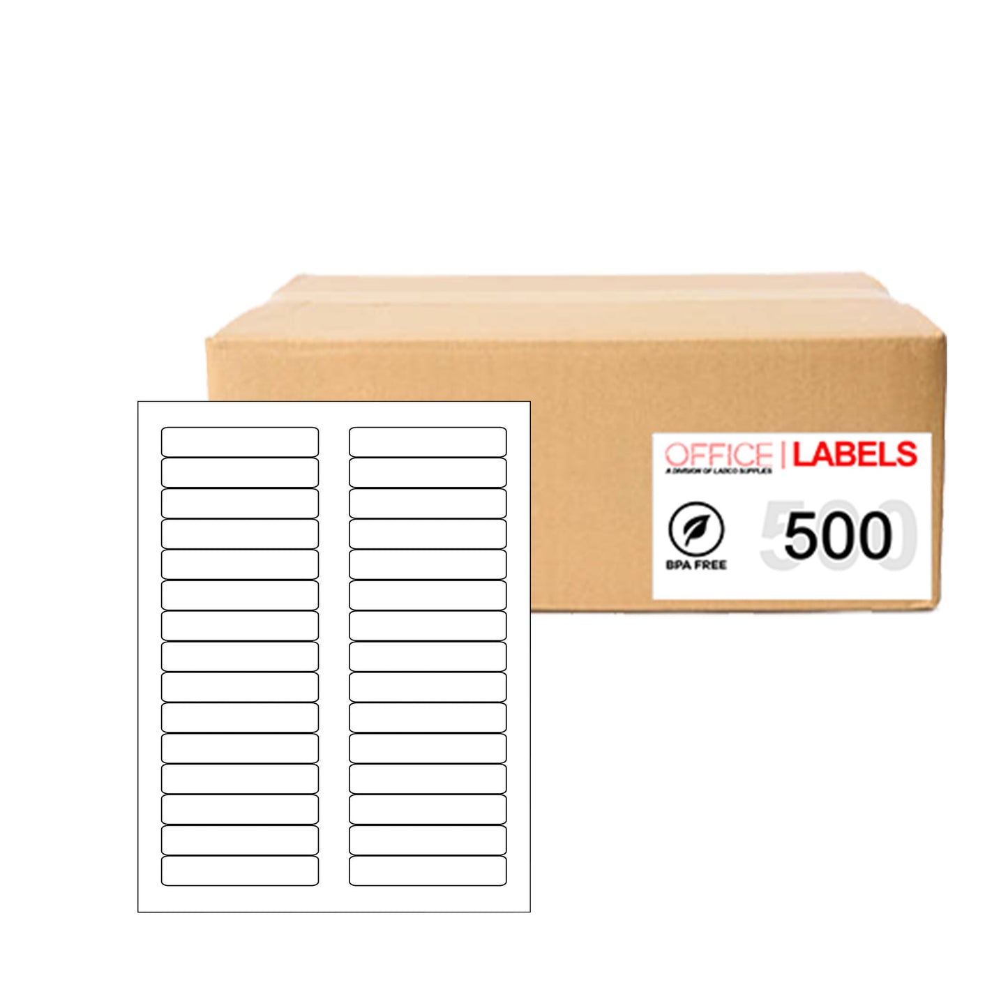 500 Sheets of Labels 2/3" x 3-7/16" 30up 3000 Labels 5366