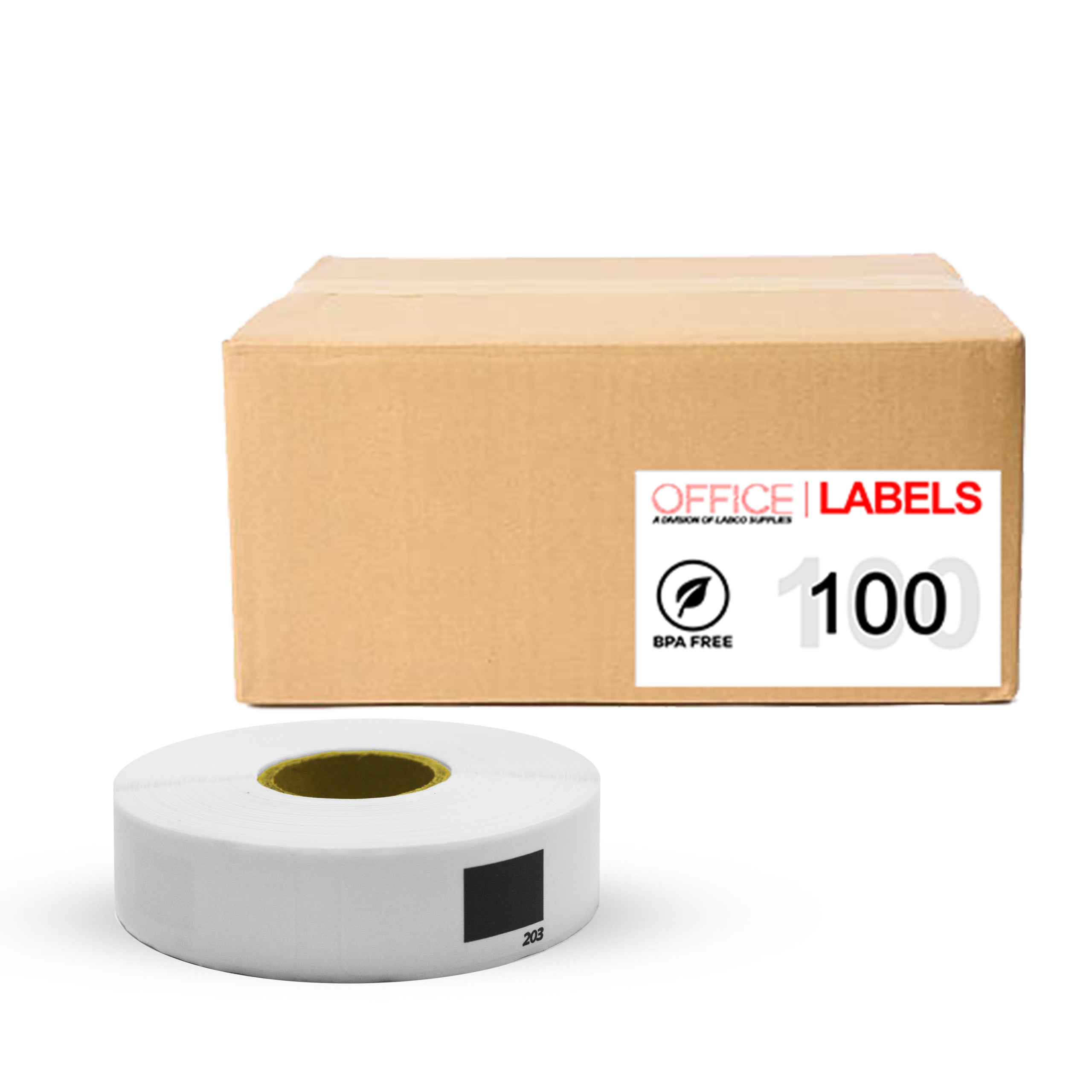 100 Rolls of DK-1203 Compatible Labels for BROTHER 2/3