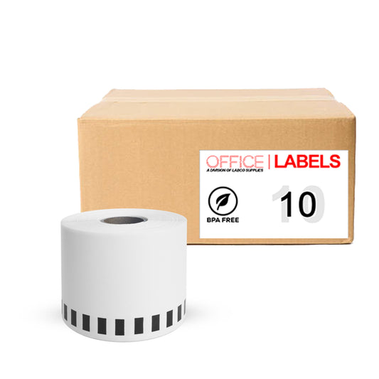 10 Rolls of DK-2205 Compatible Labels for BROTHER 2-3/7" x 100' (62mm x 30,4m) ROLL ONLY