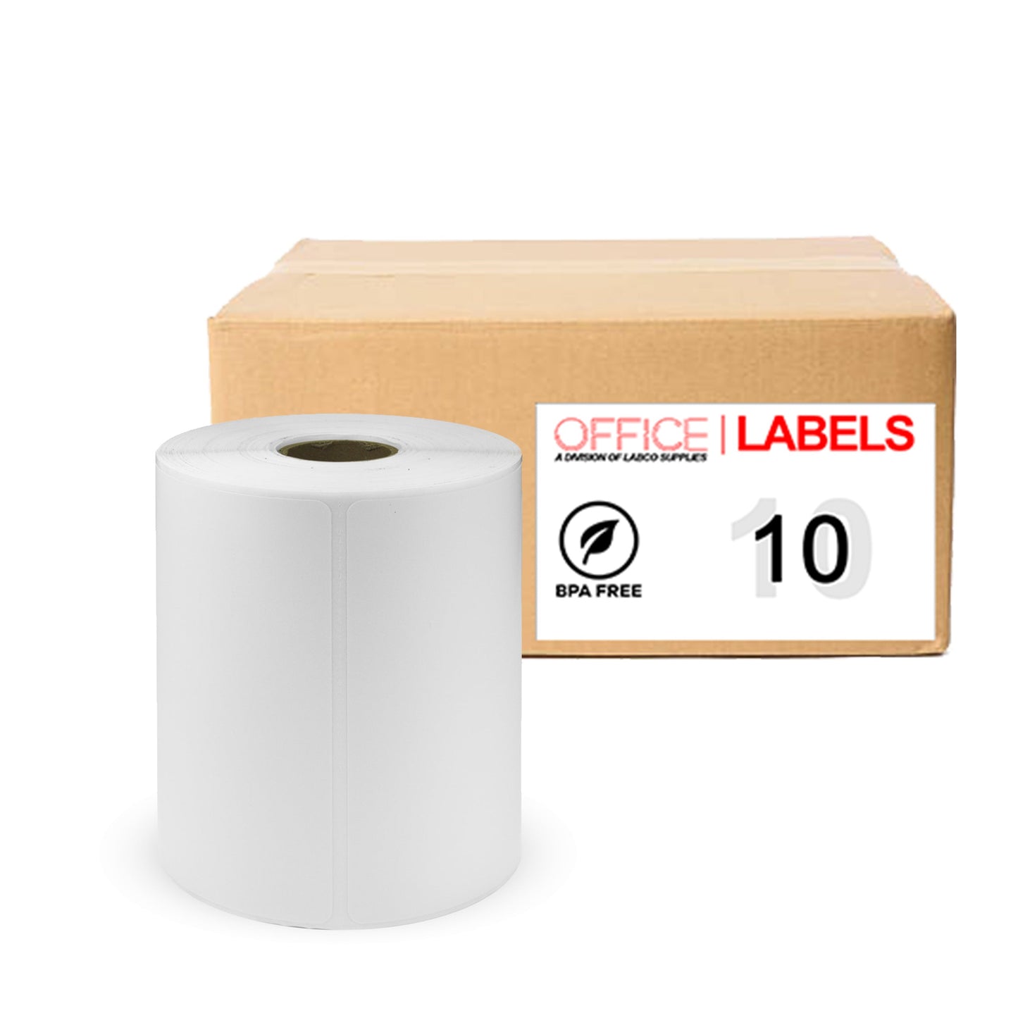 10 Rolls of Direct Thermal Compatible Labels for ZEBRA 4" x 6" (101mm x 152mm)