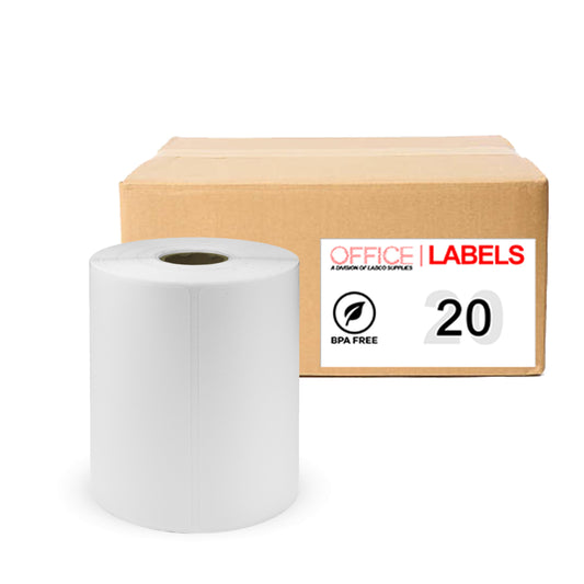 20 Rolls of Direct Thermal Compatible Labels for ZEBRA 4" x 6" (101mm x 152mm)