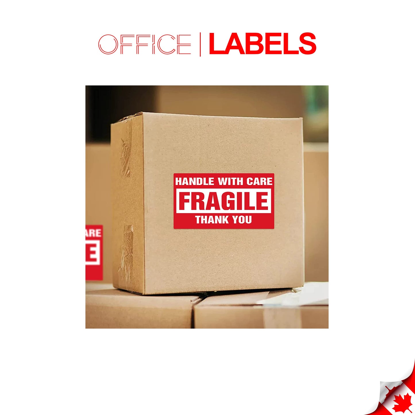 5 Rolls of Fragile-Handle with Care Stickers 2" x 3"