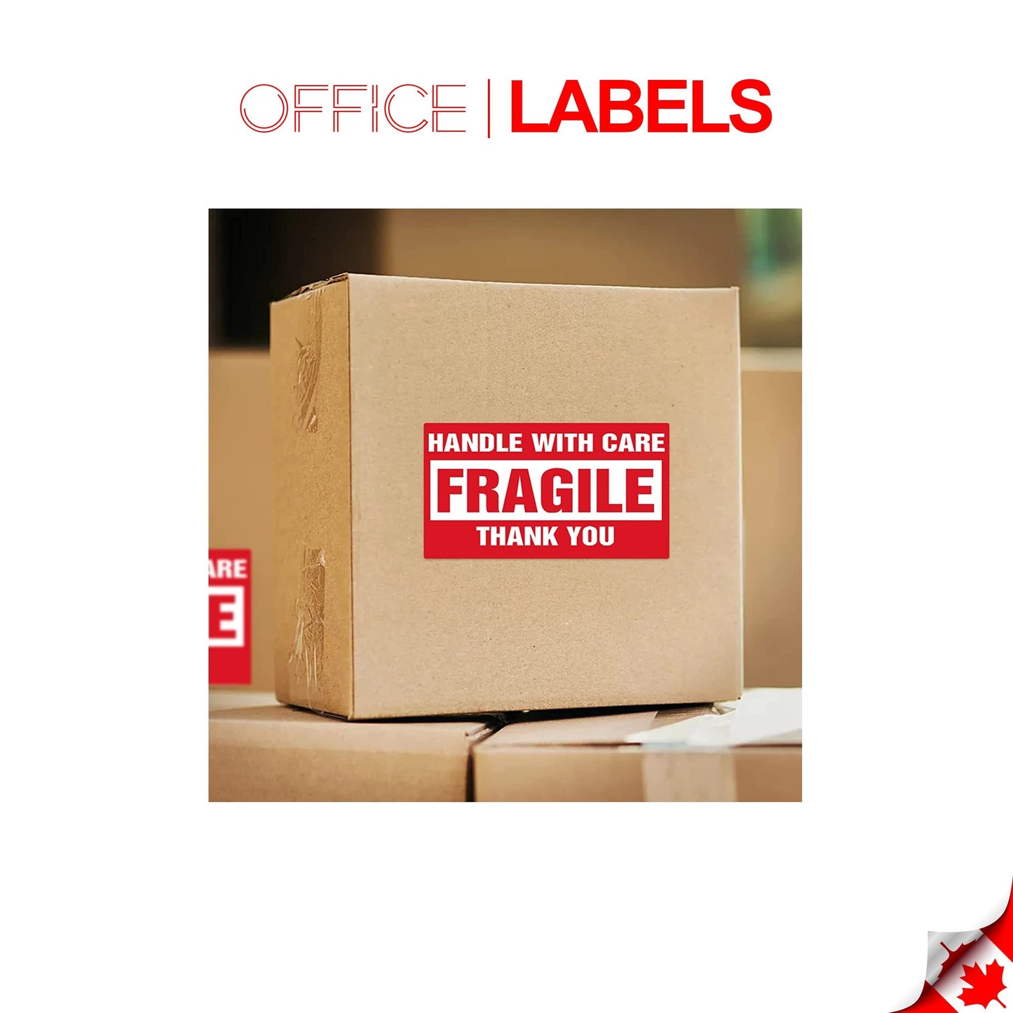 20 Rolls of Fragile-Handle with Care Stickers 2" x 3"